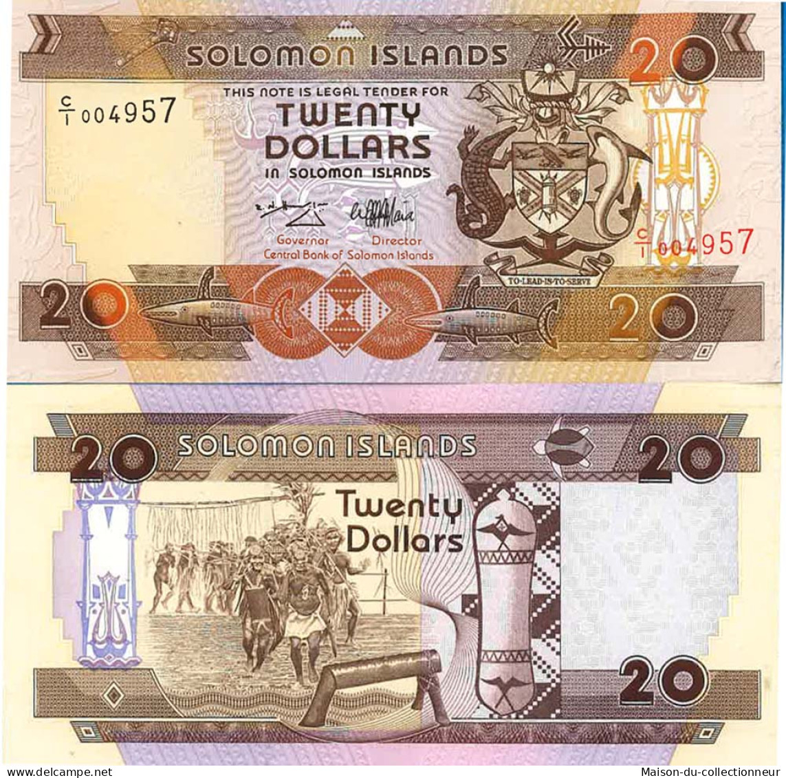 Billet De Banque Collection Salomon - PK N° 21 - 20 Dollars - Salomonseilanden