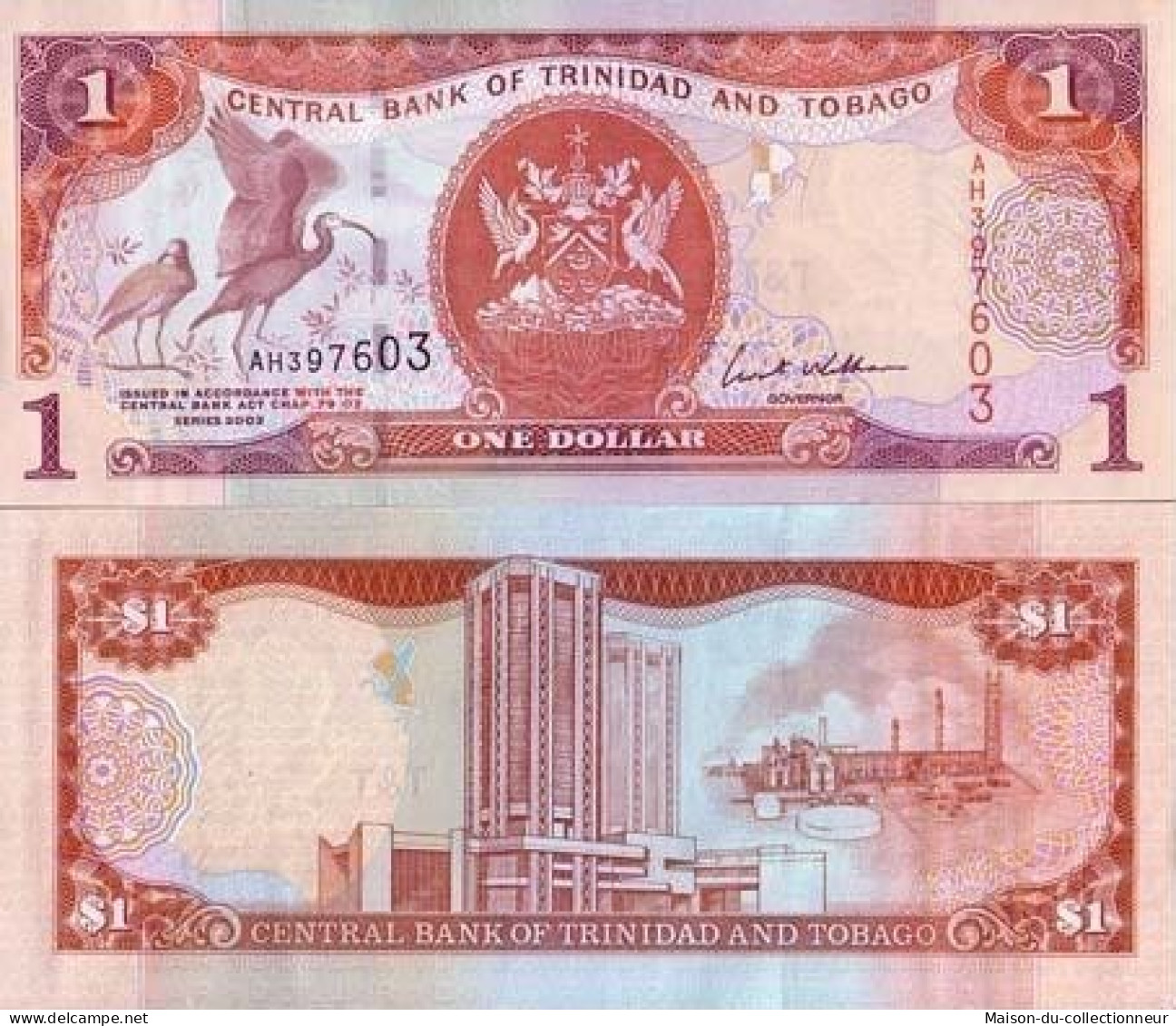 Billets De Banque Trinite & Tobago Pk N° 46 - 1 Dollars - Trinidad Y Tobago