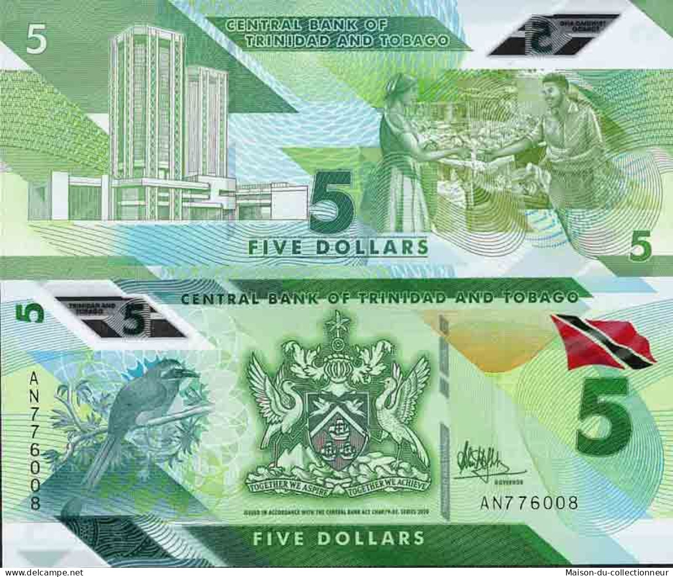 Billet De Banque Collection Trinité Et Tobago - W N° 61 - 5 Dollars - Trinité & Tobago