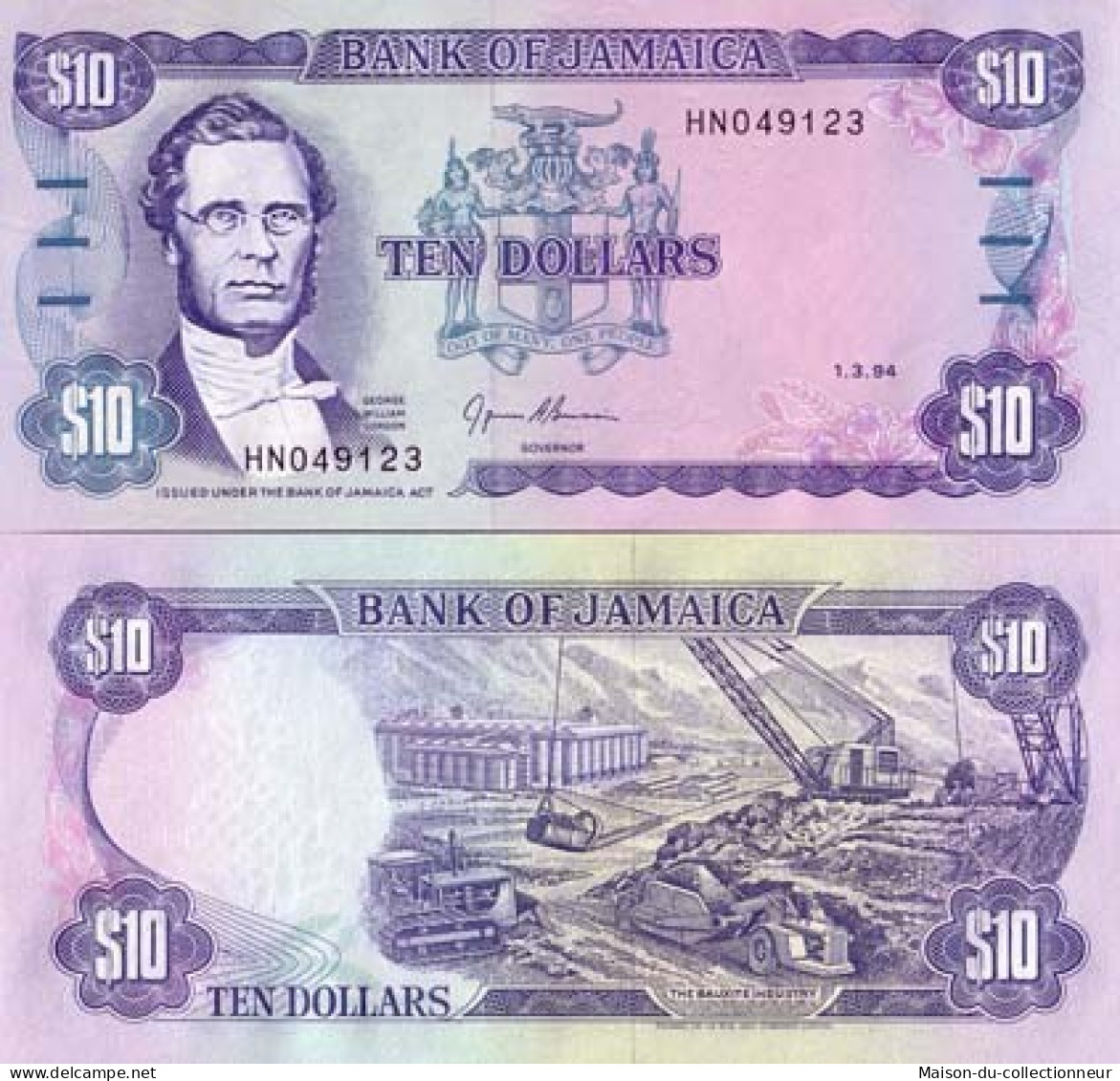 Billets De Banque Jamaique Pk N° 71 - 10 Dollars - Jamaica