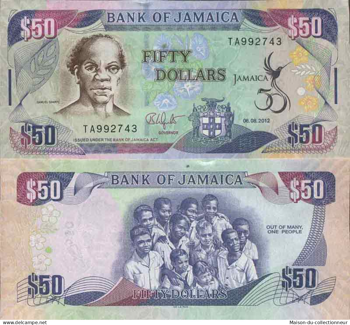 Billet De Banque Collection Jamaïque - PK N° 89 - 50 Dollar - Jamaica