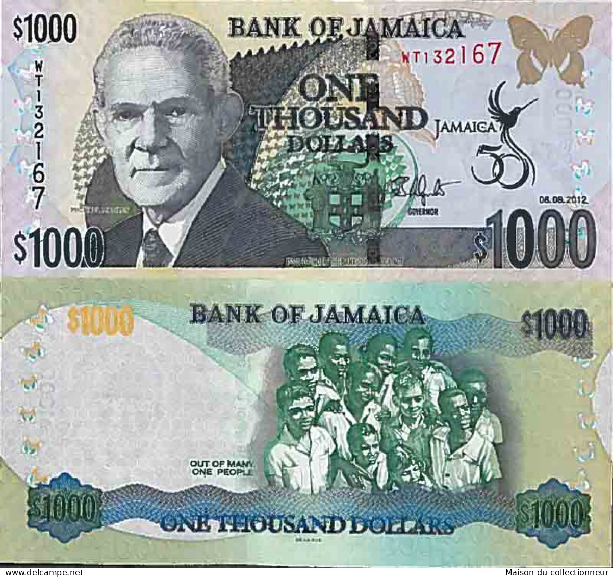 Billet De Banque Collection Jamaïque - PK N° 92 - 1 000 Dollars - Giamaica