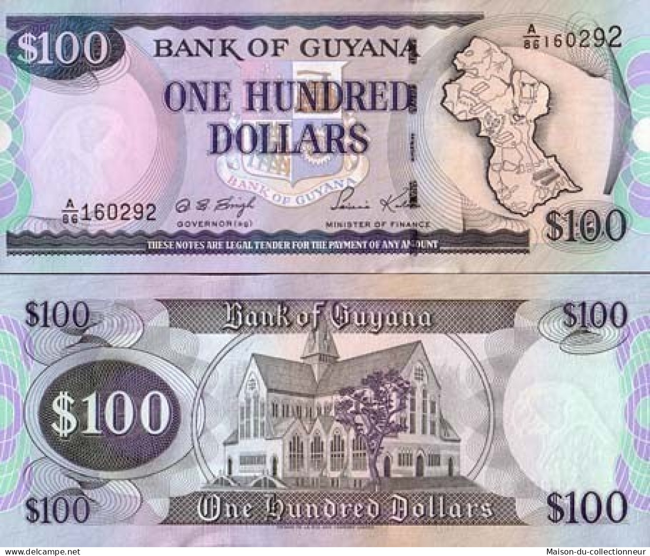 Billet De Banque Guyana Pk N° 31 - 100 Dollars - Guyana