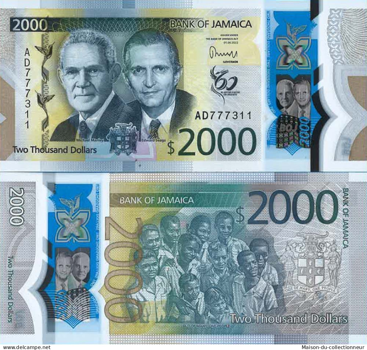 Billet De Banque Collection Jamaïque - W N° 100 - 2 000 Dollars - Jamaica