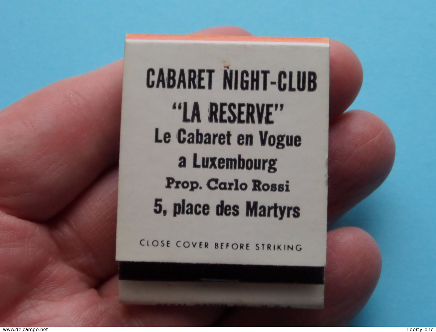 CABARET NIGHT-CLUB " LA RESERVE " à LUXEMBOURG > Rocket Shape ( Prop. Carlo Rossi ) Regal Batch C° USA ! - Werbeartikel