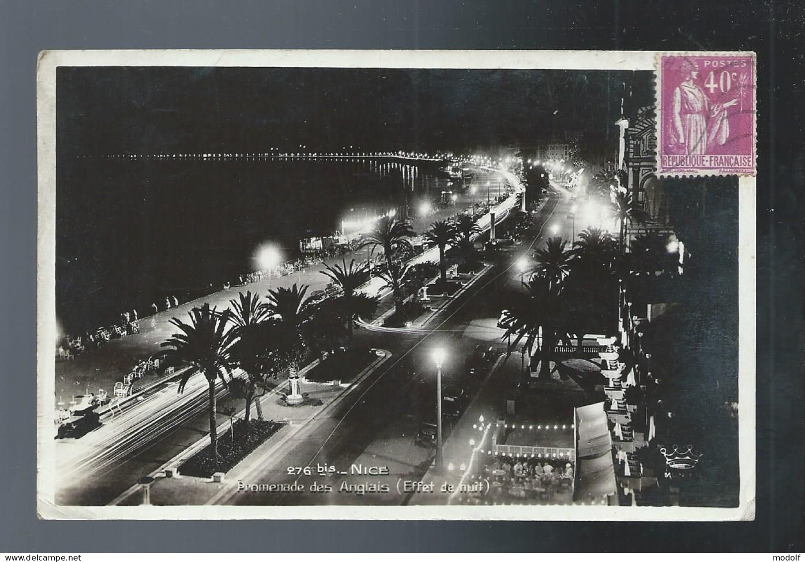 CPA - 06 - Nice - Promenade Des Anglais (Effet De Nuit) - Circulée En 1936 - Nizza By Night