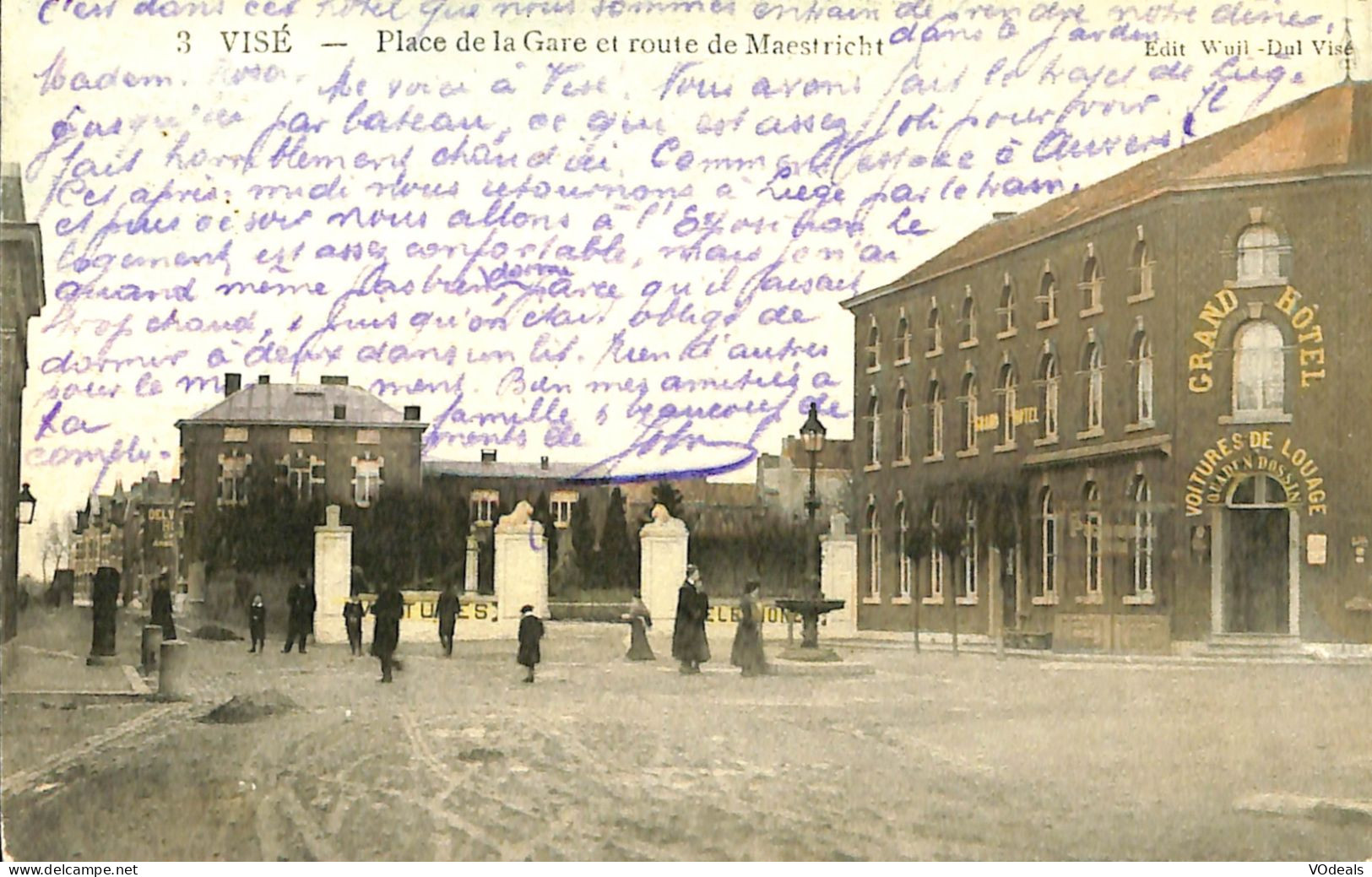 Belgique - Liège - Visé - Place De La Gare Et Route De Maestricht - Wezet