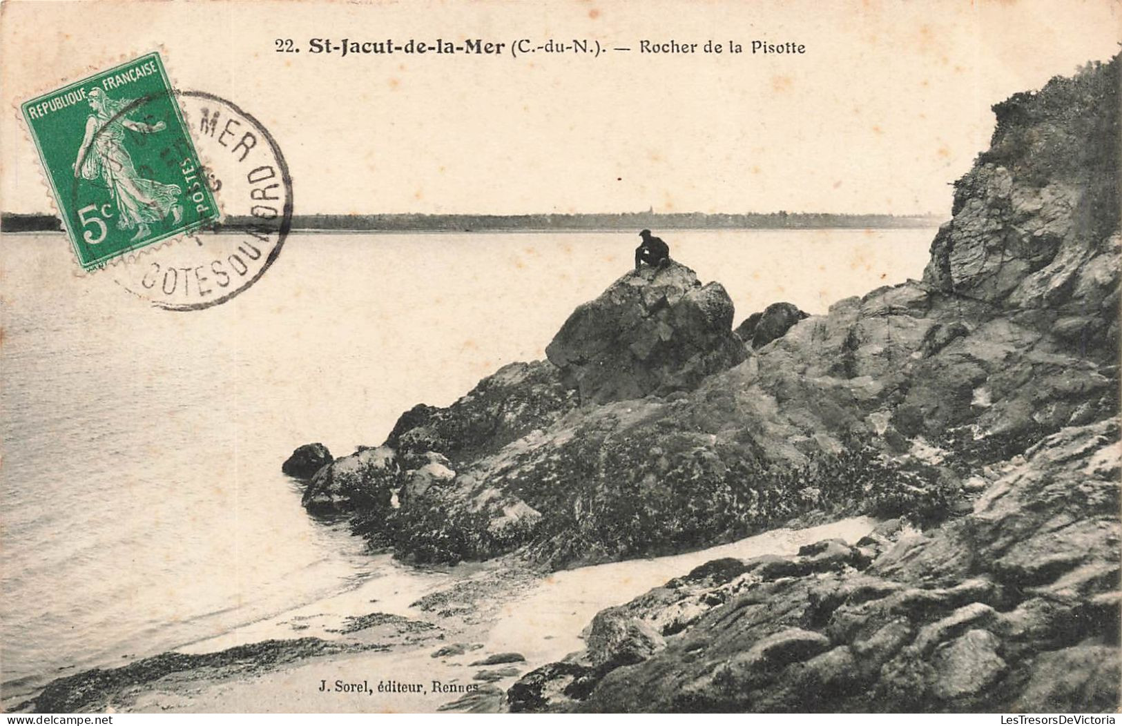 FRANCE - Saint Jacut De La Mer - Vue Sur Le Rocher De La Pisotte - Carte Postale Ancienne - Saint-Jacut-de-la-Mer