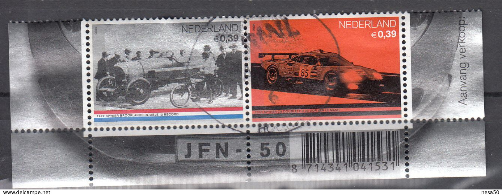 Nederland 2004 Nvph Nr 2258 + 2259 , Mi Nr 2203 + 2204, Auto, Car, Spyker, Met Tab - Usati