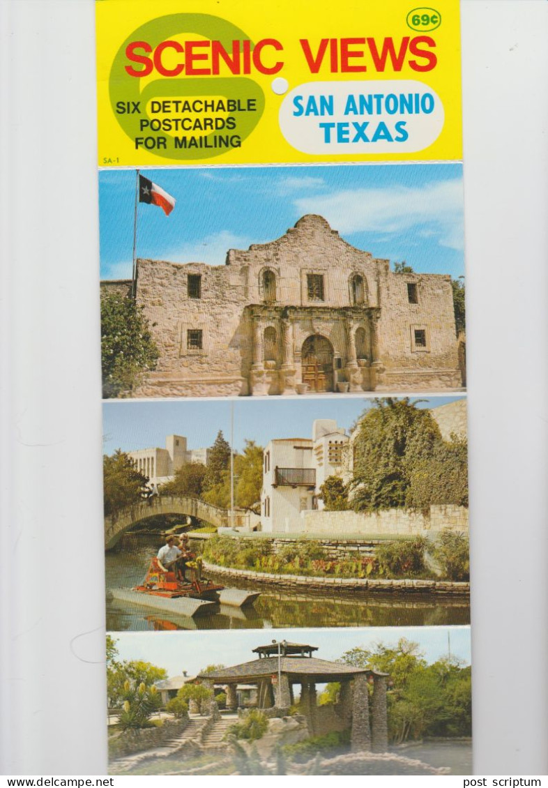 Amérique - Etats-Unis -  Texas - San Antonio - Dépliant 6 Cartes - San Antonio