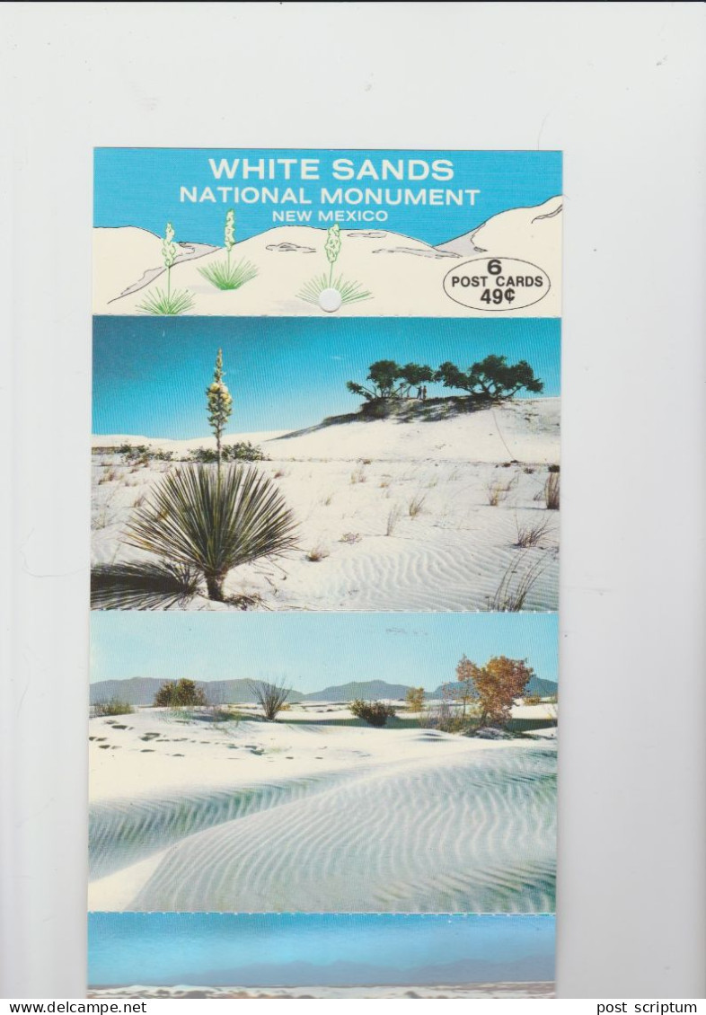 Amérique - Etats-Unis -  New Mexico - White Sands National Monument - Dépliant 6 Cartes - Autres & Non Classés