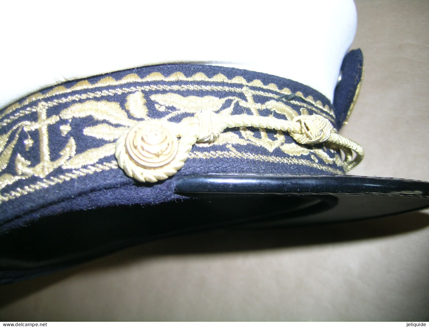 Casquette Coiffe Vice Amiral D'escadre Marien Française Taille 57 Bon état Années 80 - Helme & Hauben