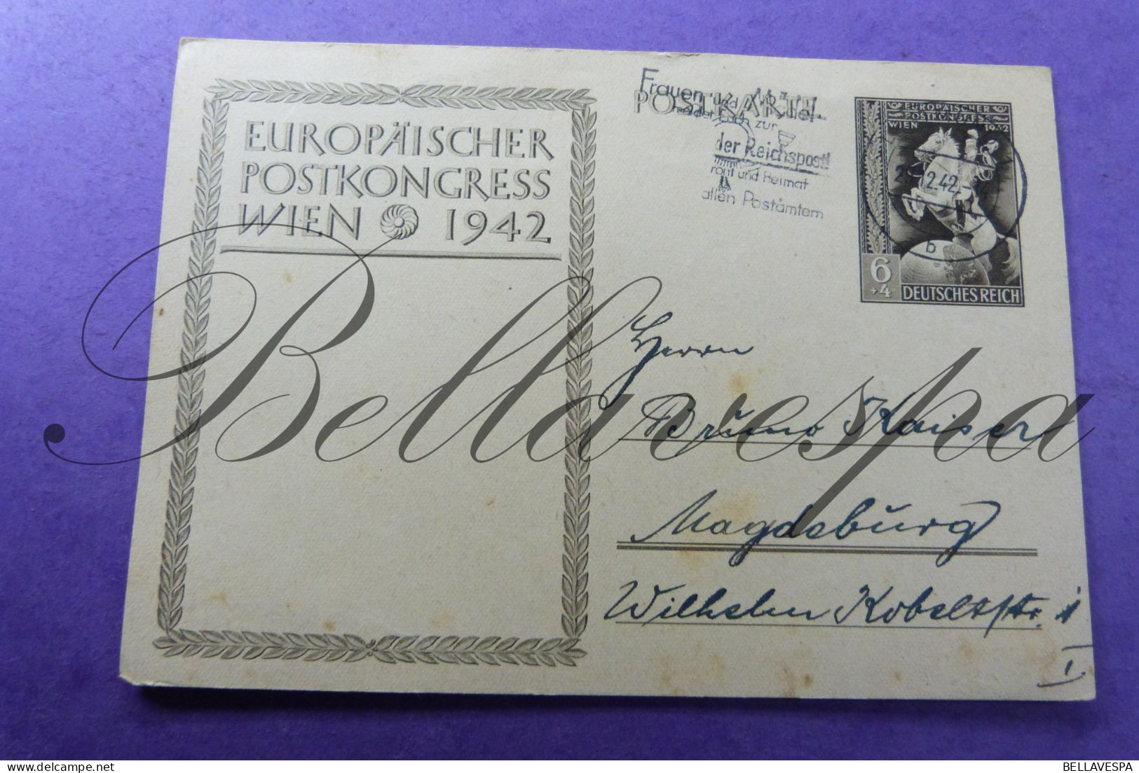 Europäischer LOT X 3 CPSM Postcongress Wien 1942 Bruno Laiser Magdaburg W; Kobaltstrasse 29-12-1942  1940-45 WWII - Guerre 1939-45