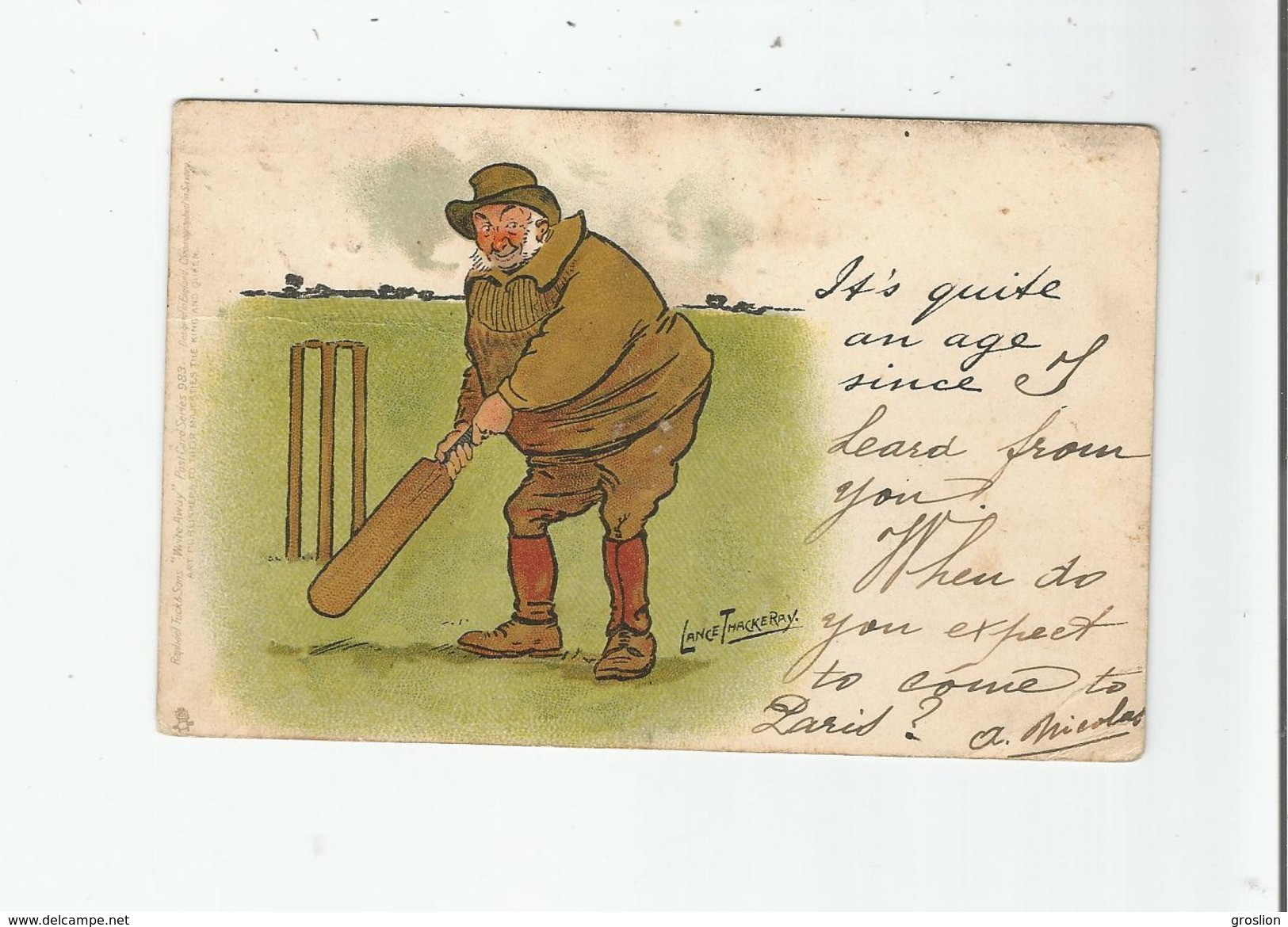 CRICKET ILLUSTRATION DE LANCE THACKERAY - Críquet