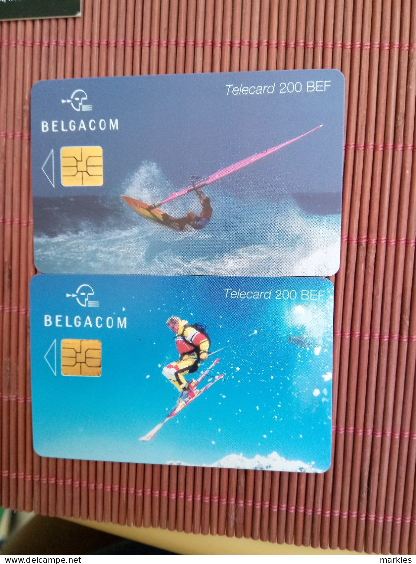 2 Phonecard Sport  Surf + Ski Used - Avec Puce