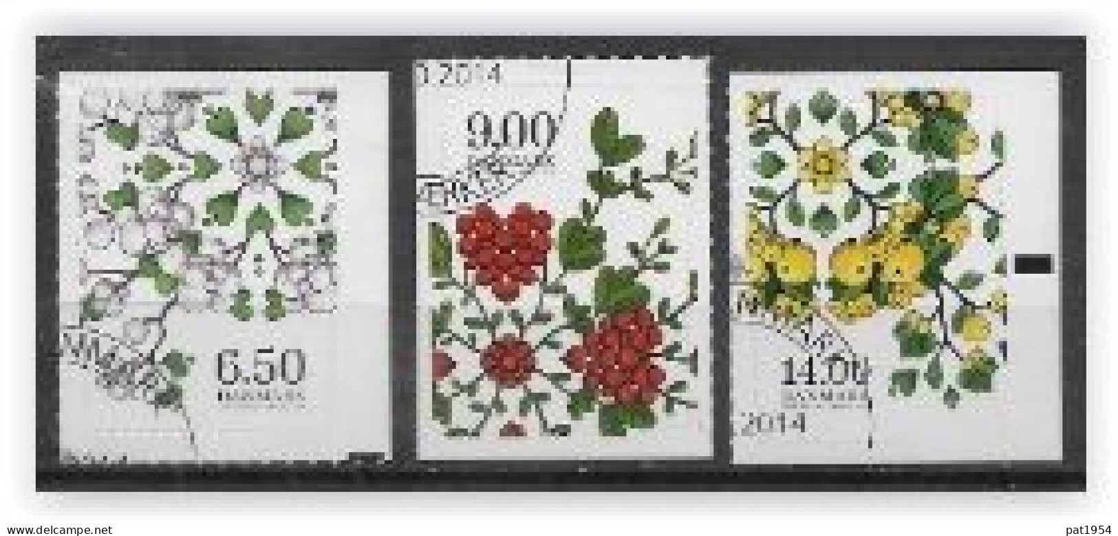 Danemark 2014 N°1769/1771 Oblitérés Flore Baies - Used Stamps