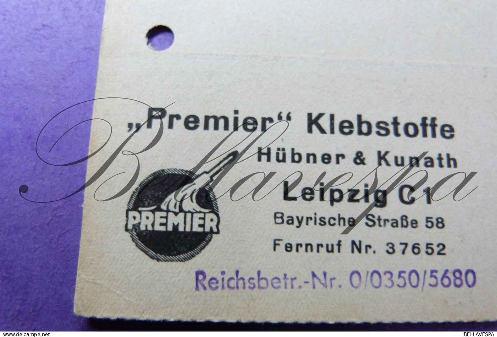 Premier Klebstoffe Hübner & Kunath Leipzig C1 02-07-1943 Firma Carl Stehfest Gera  Deutsches Reich Propaganda - Weltkrieg 1939-45