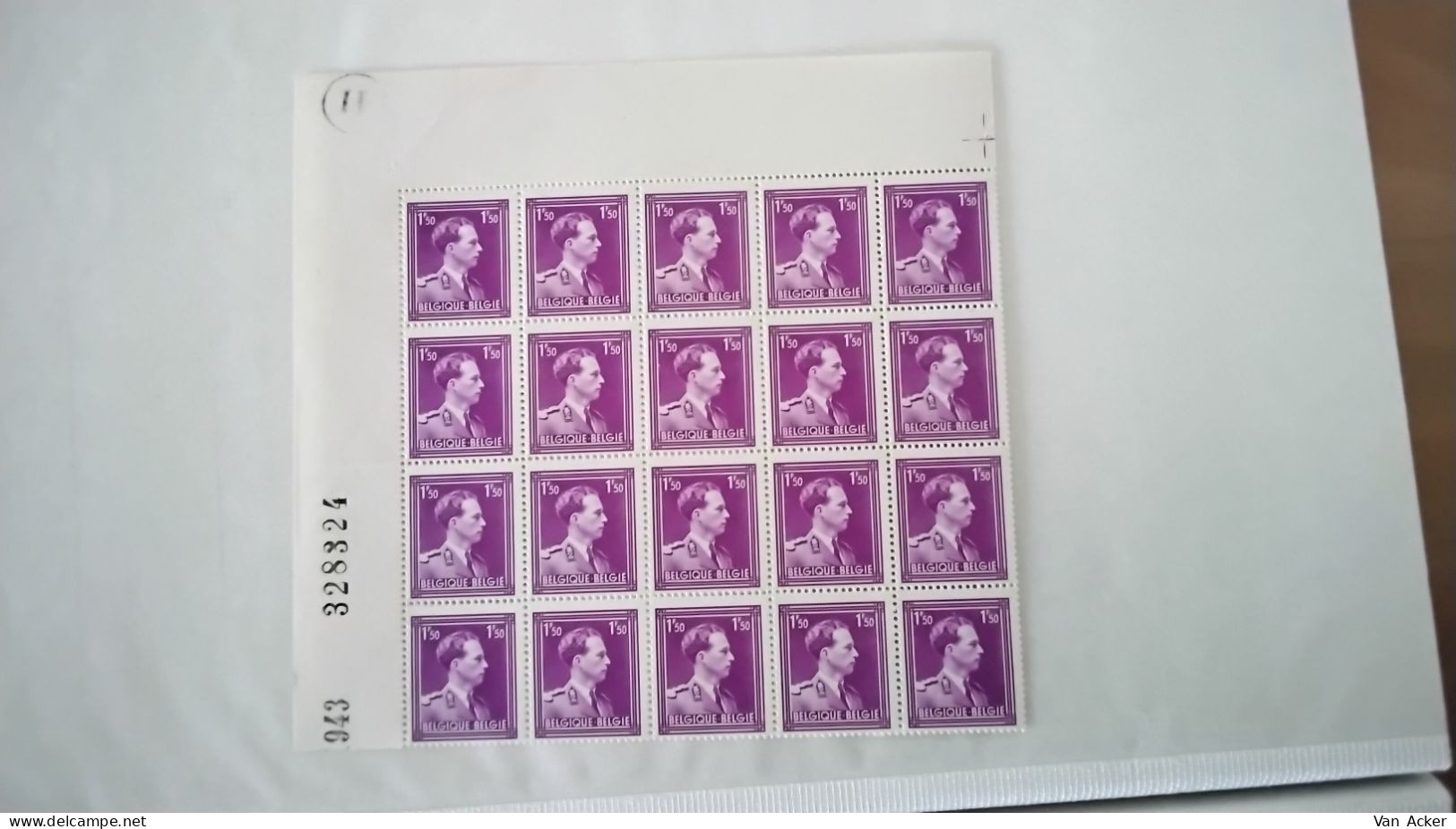 Nr.641** Leopold III. Open Kraag. - 1936-1957 Collo Aperto