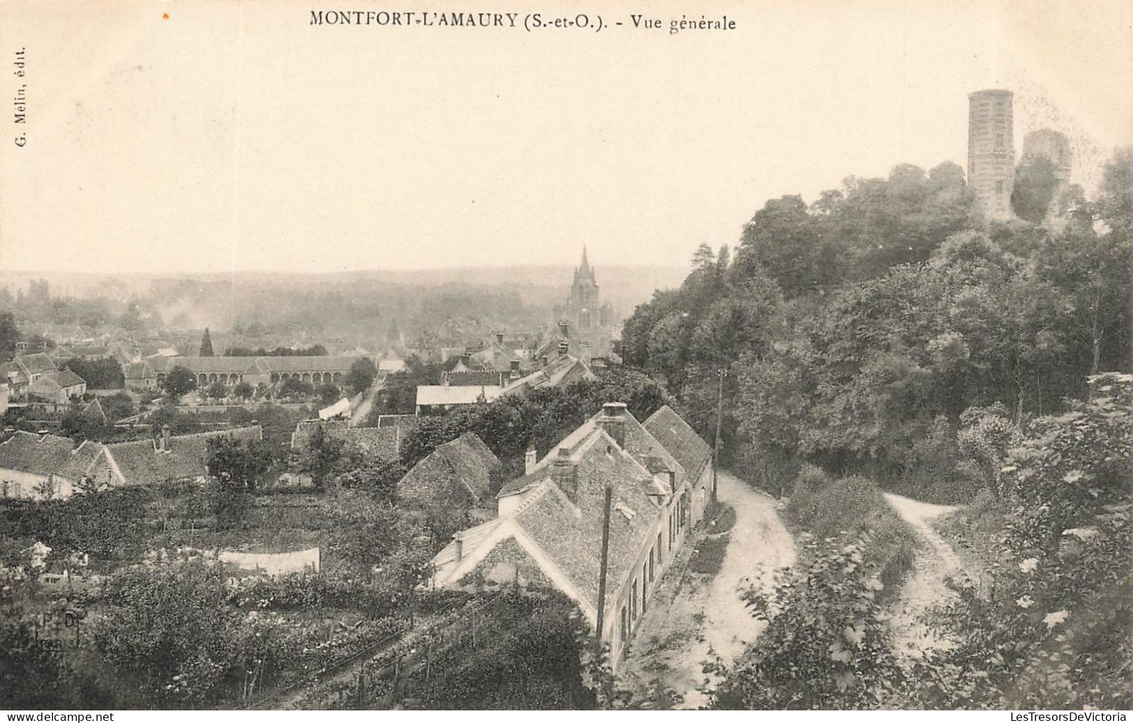 FRANCE - Montfort L'Amaury - Vue Générale De La Ville - Carte Postale Ancienne - Montfort L'Amaury