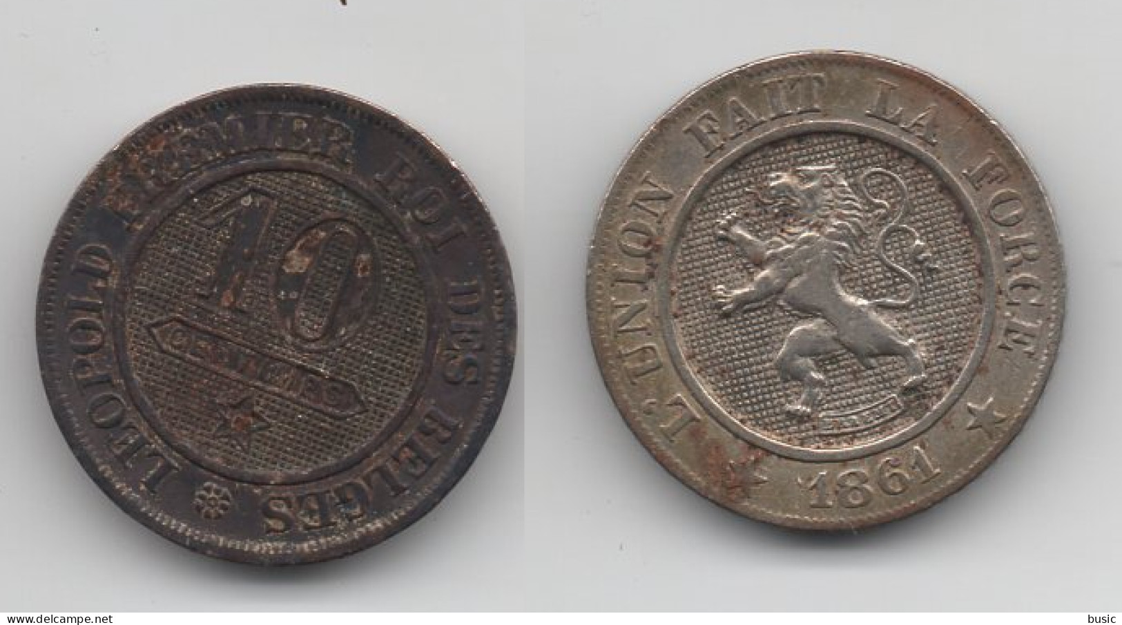 + BELGIQUE  +10 CENTIMES 1861+ - 10 Cent
