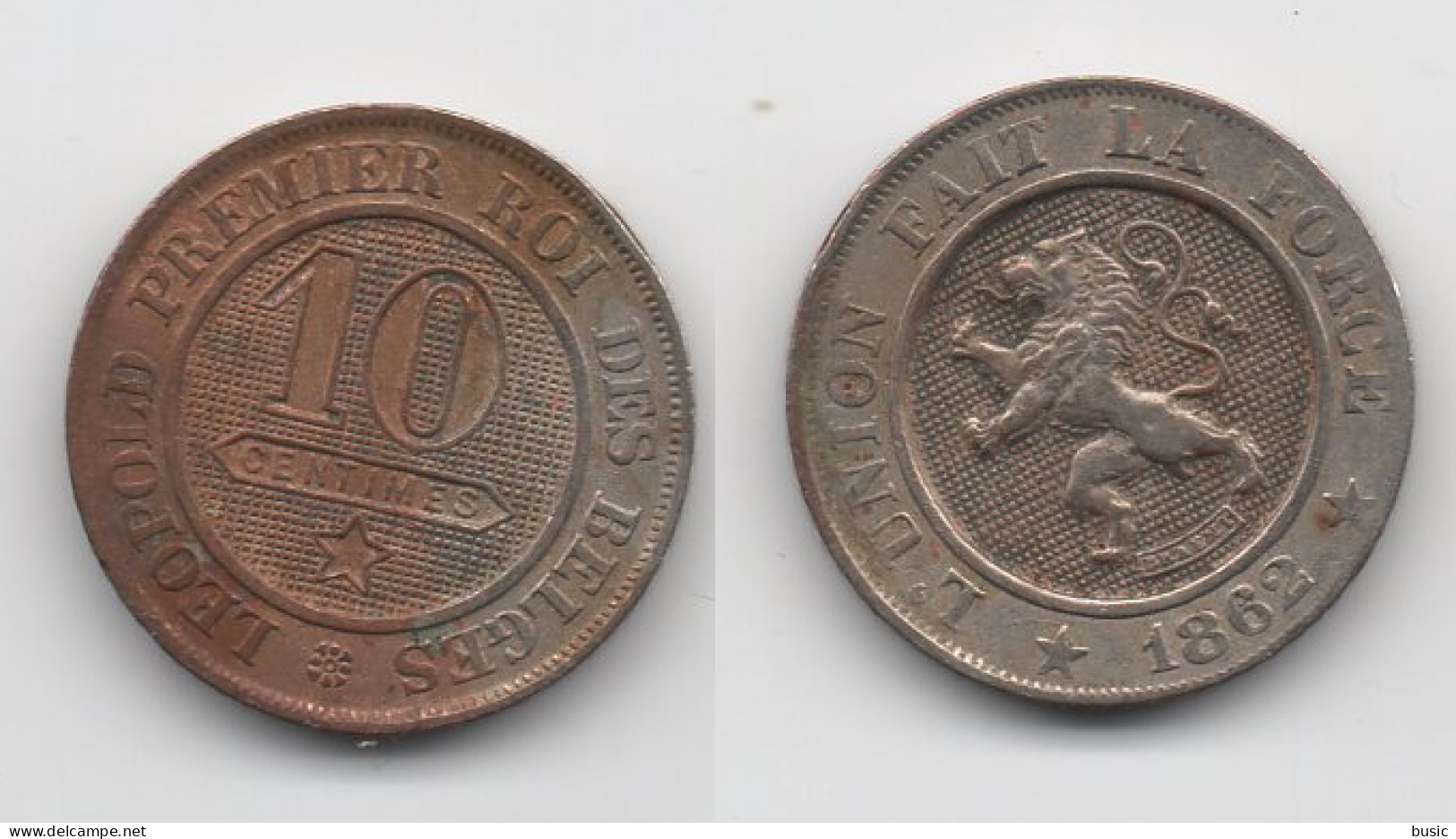 + BELGIQUE  +10 CENTIMES 1862+ - 10 Centimes