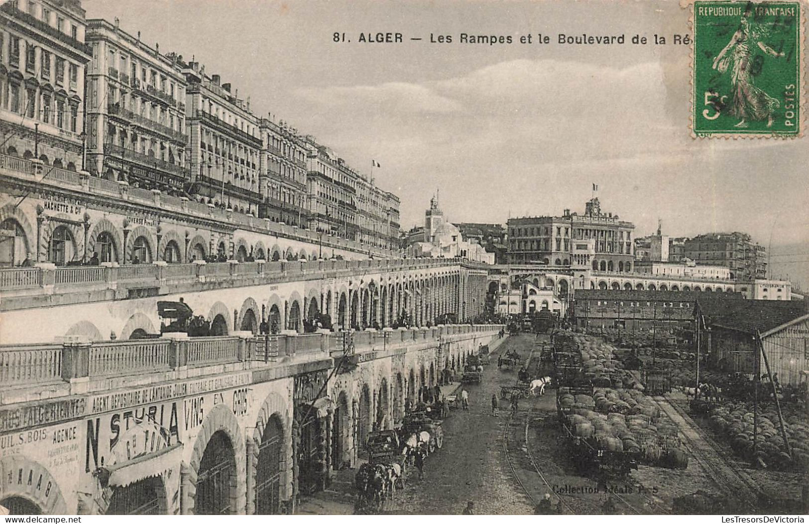 ALGÉRIE - Alger - Les Rampes Et Le Boulevard De La République - Carte Postale Ancienne - Alger