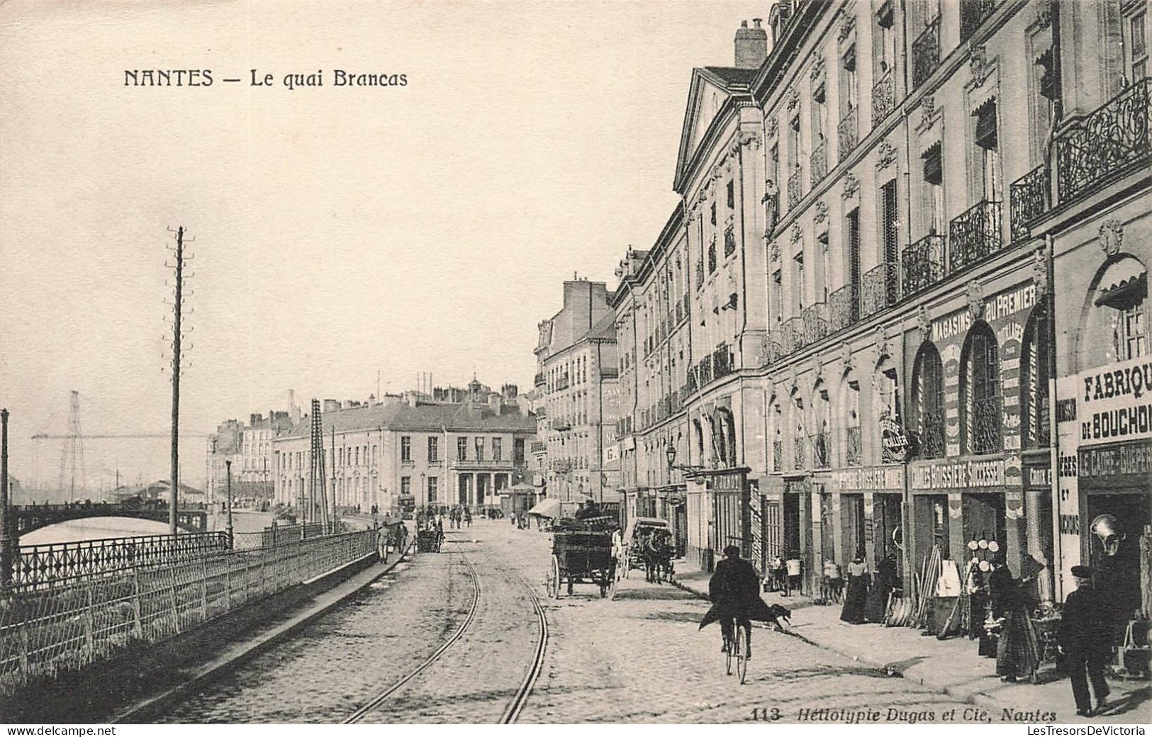 FRANCE - Nantes - Le Quai Brancas - Carte Postale Ancienne - Nantes