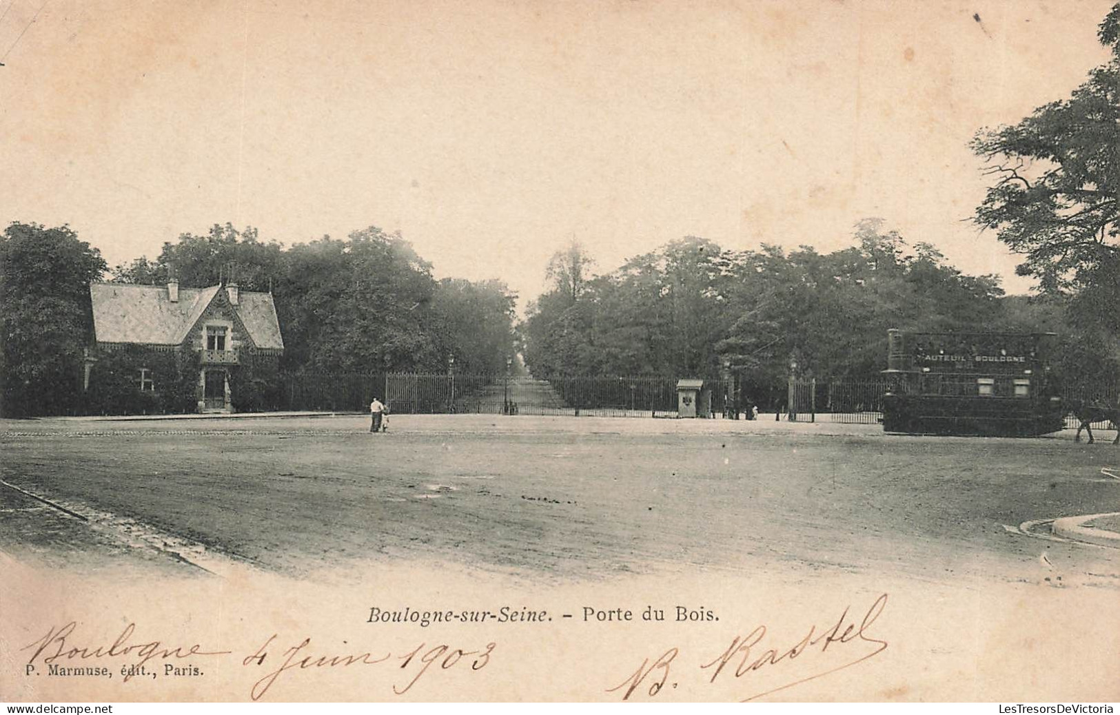 FRANCE -  Boulogne Sur Seine - Vue Sur La Porte Du Bois - Carte Postale Ancienne - Boulogne Billancourt