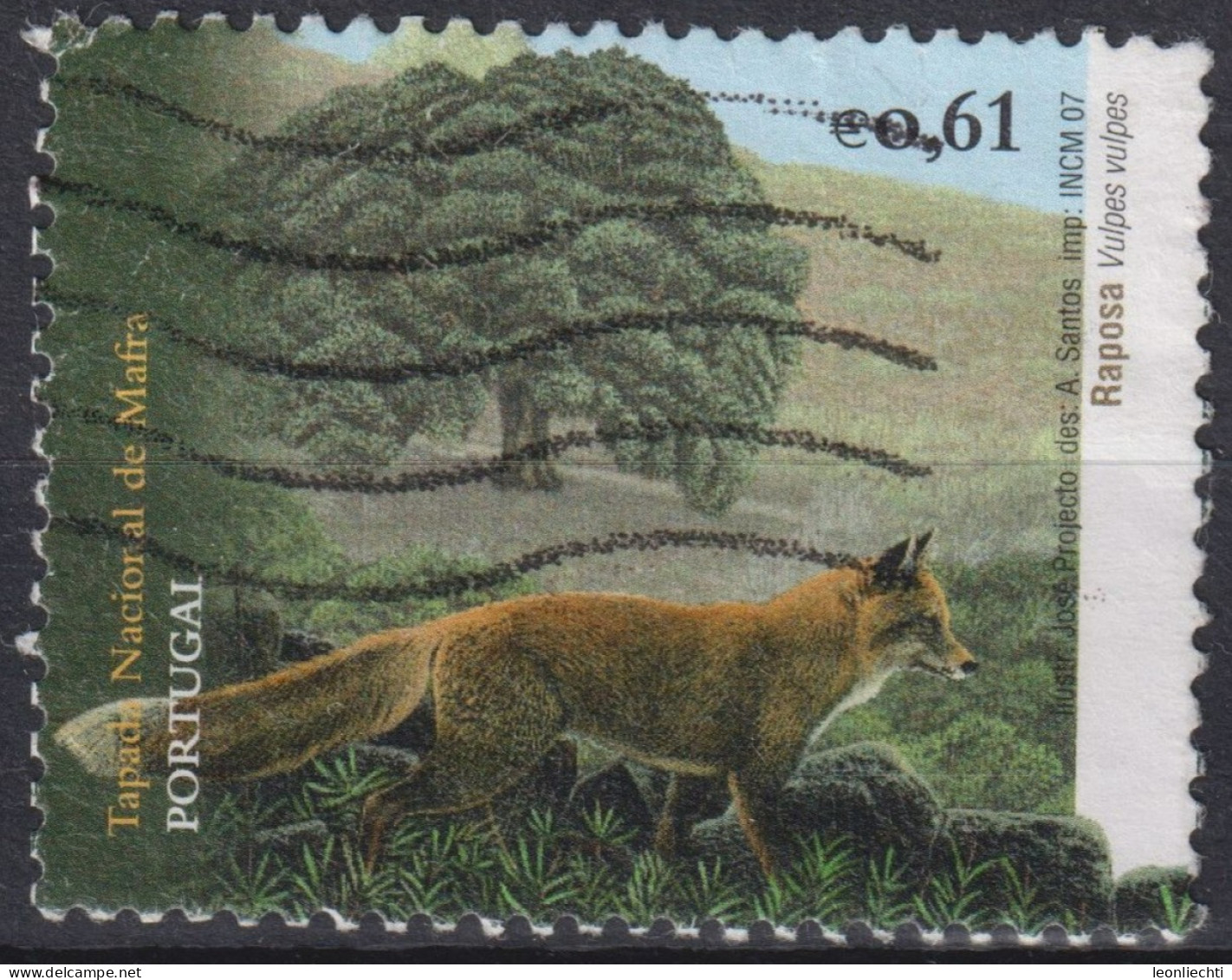 2007 Portugal ° Mi:PT 3247, Sn:PT 2964, Yt:PT 3226, Red Fox (Vulpes Vulpes), National Hunting Reserve Of Mafra - Gebraucht