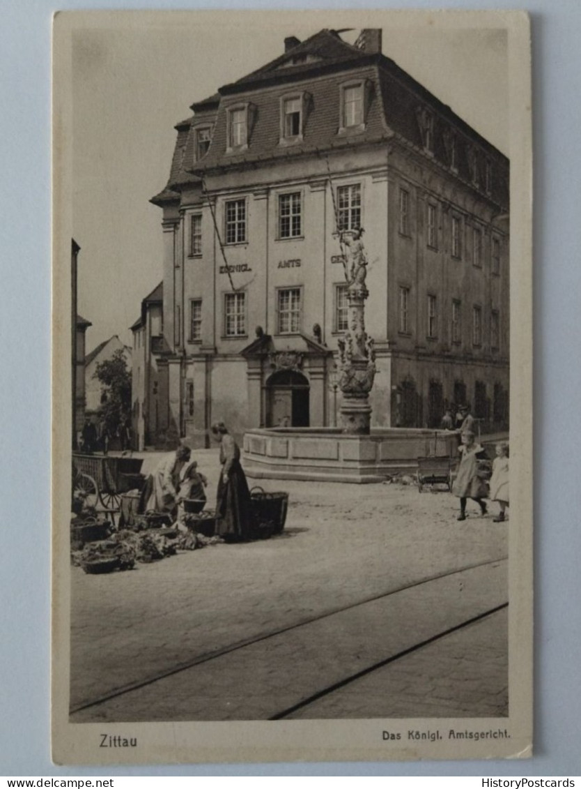 Zittau, Königliches Amtsgericht, Markttag, 1910 - Zittau