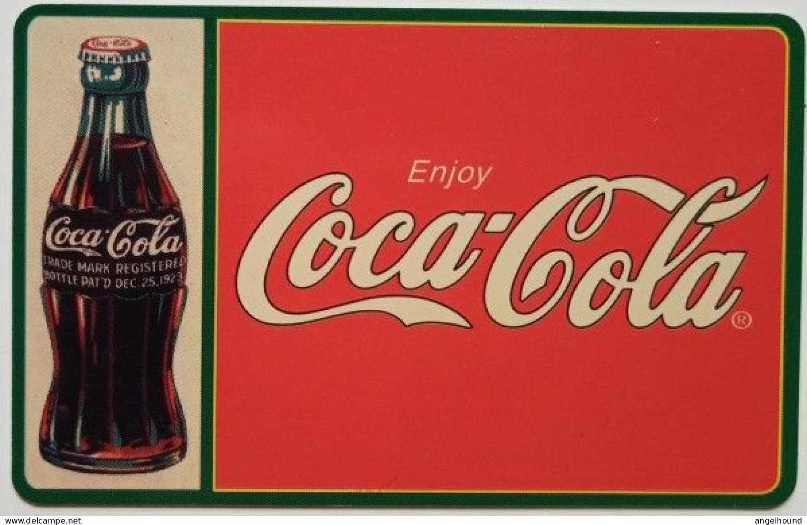 Belgium 3 Unit Prepaid -  Enjoy Coca Cola - ( Bottle Dec. 25 1923 ) - Sans Puce