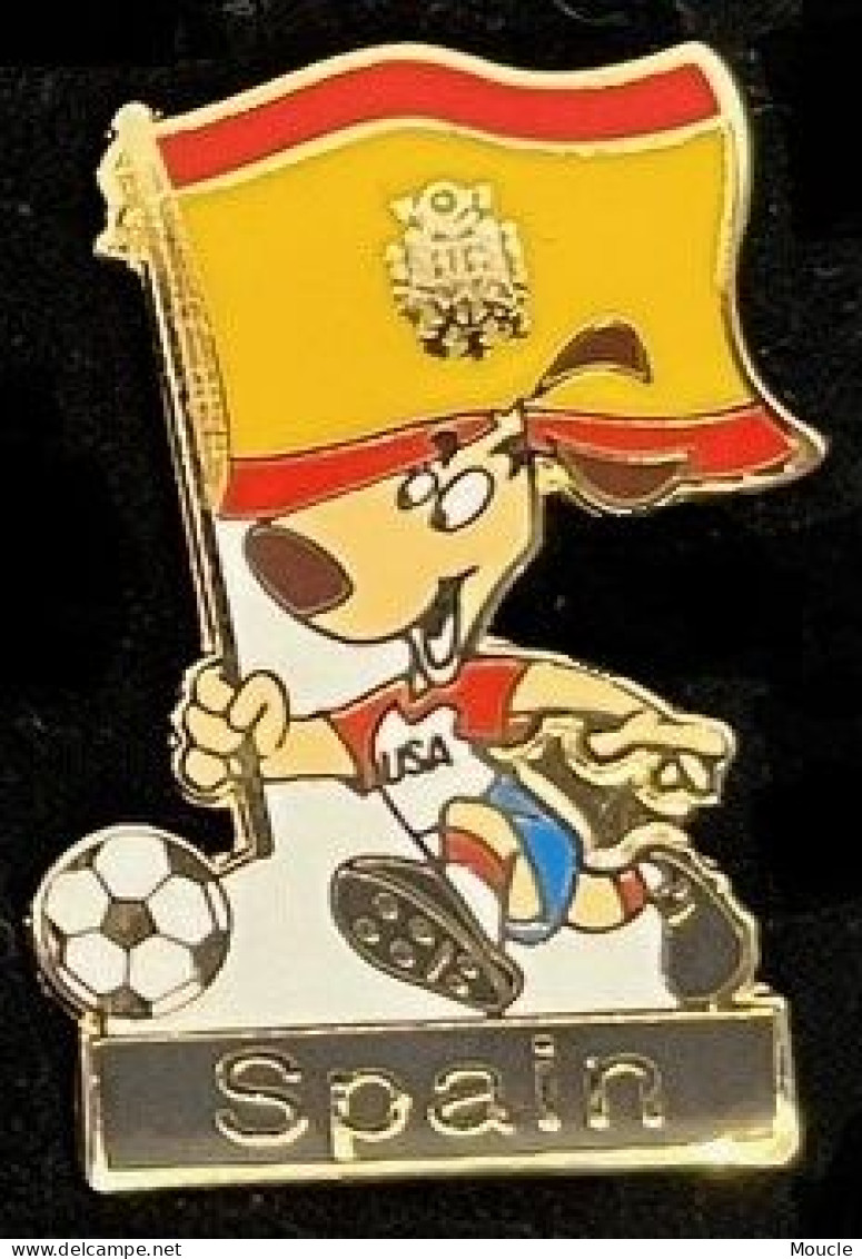 USA 94 - WORLD CUP - SOCCER - COUPE DU MONDE DE FOOTBALL - FOOT - MASCOTTE - CHIEN - DOG - SPAIN - ESPAGNE  - (ROSE) - Football