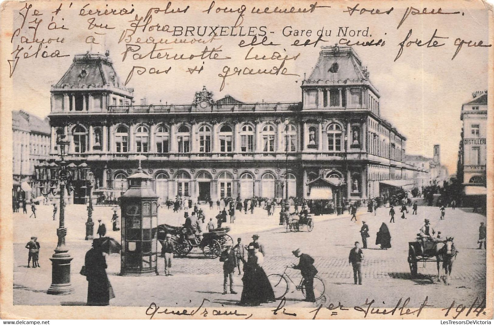 BELGIQUE - Bruxelles - Gare Du Nord - Carte Postale Ancienne - Chemins De Fer, Gares