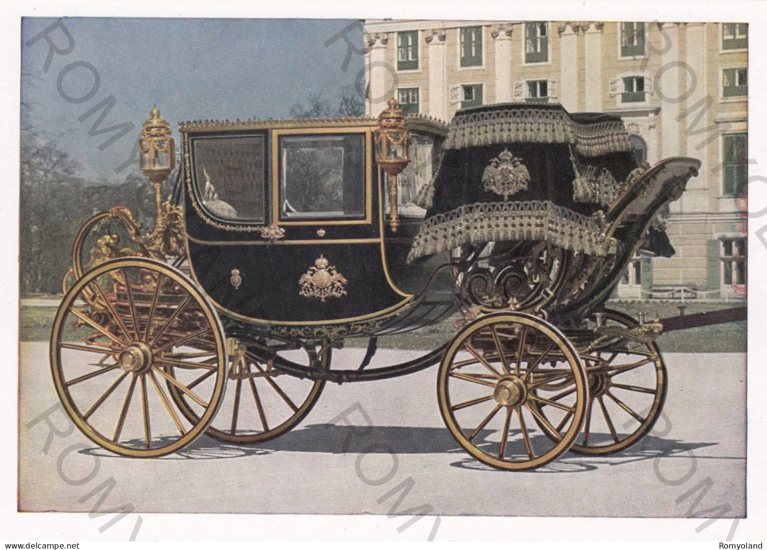 CARTOLINA  WIEN,AUSTRIA-KUNSTHISTORISCHES MUSEUM WAGENBURG IN SCHONBRUNN-GALAWAGEN ELISABETH 1854-1898-NON VIAGGIATA - Museos