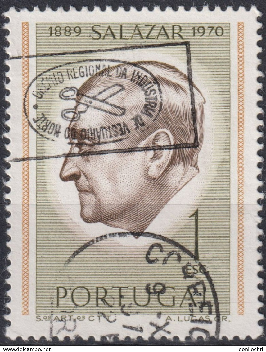 1970 Portugal ° Mi:PT 1136B, Sn:PT 1103, Yt:PT 1116, Antonio Salazar - Perf 13½ - Used Stamps