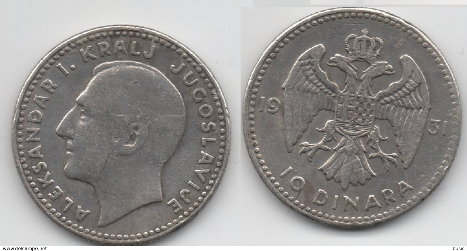 + YOUGOSLAVIE +  10 DINAR 1931 + - Joegoslavië