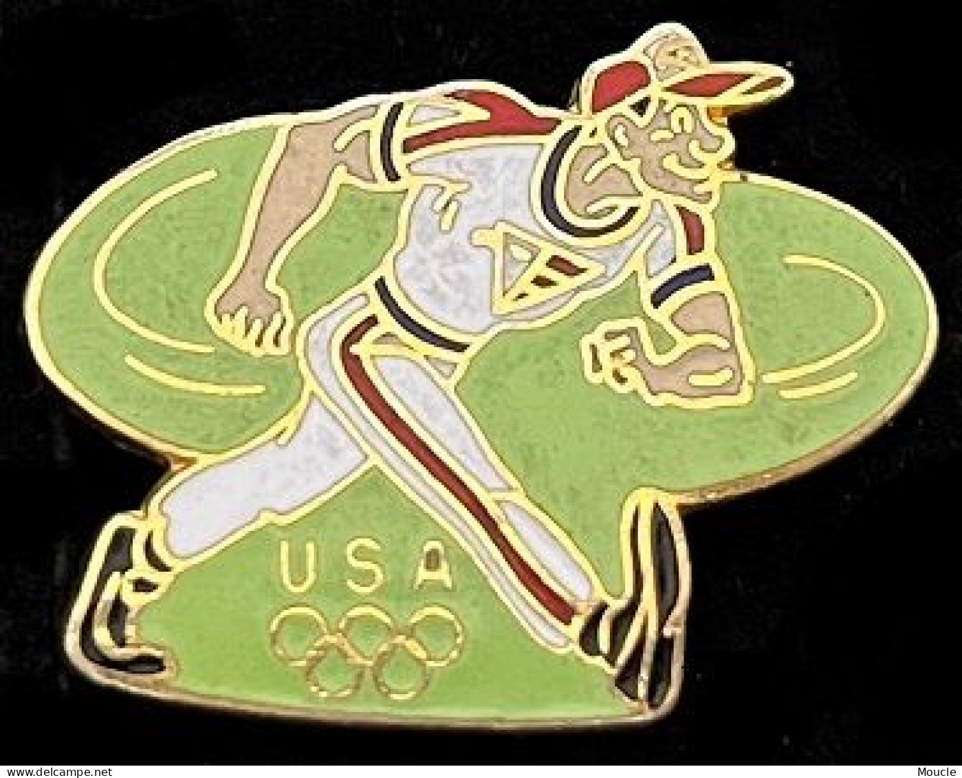 JEUX OLYMPIQUES TEAM USA - OLYMPICS GAMES - ETATS UNIS AMERIQUE - ANNEAUX - COACH - BASEBALL - EGF -   (ROSE) - Honkbal