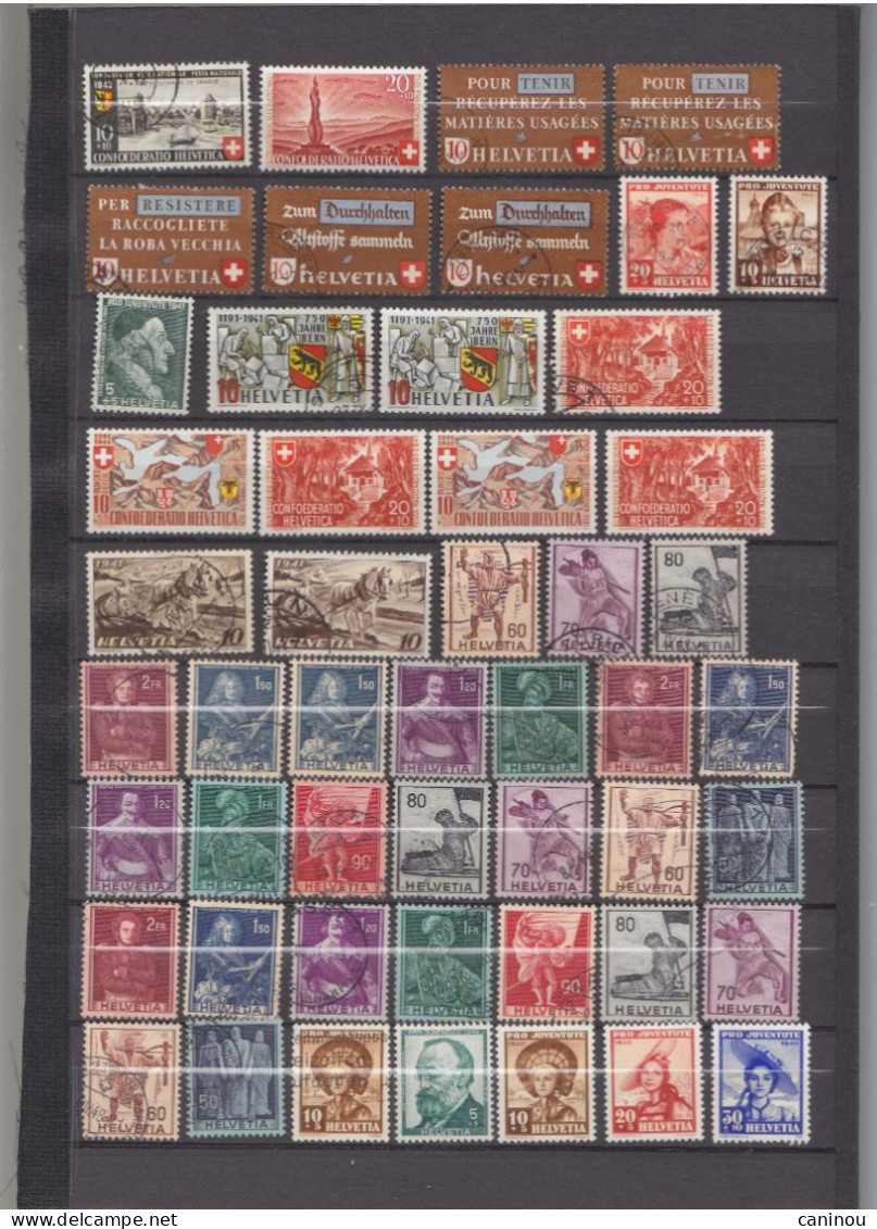 SUISSE COLLECTION LOT ENVIRON 1600 TIMBRES NEUFS ET OBLITERES - Collections
