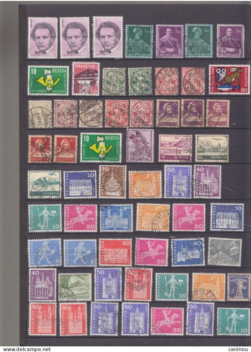 SUISSE COLLECTION LOT ENVIRON 1600 TIMBRES NEUFS ET OBLITERES