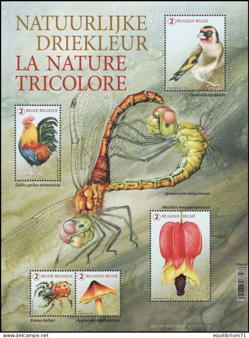 BL303**(5036/5040) - La Nature Tricolore / Tricolore Naturel / Dreifarbige Natur / Tricolor Nature - Marijke Meersman - Ungebraucht