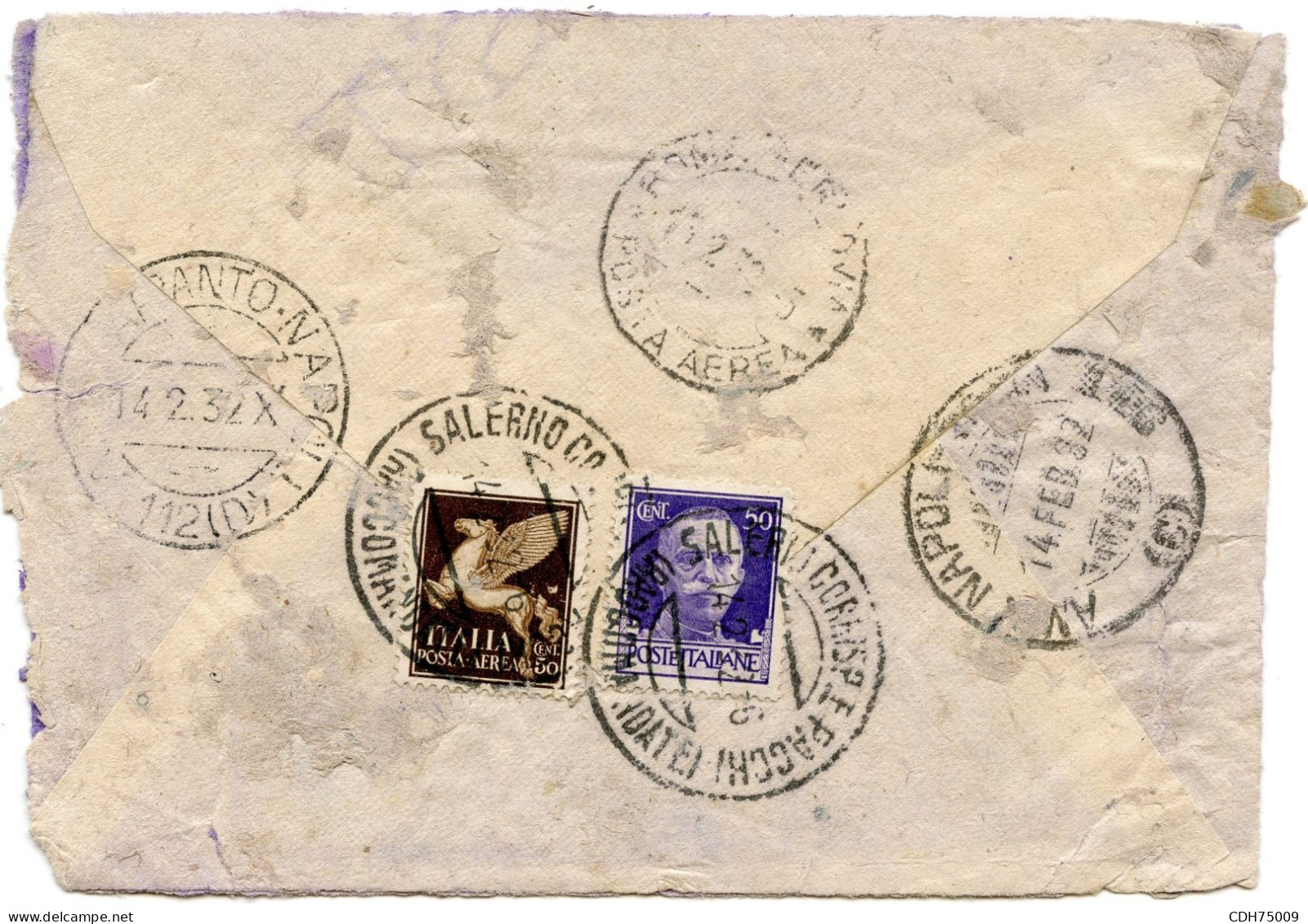 ITALIE - NIERINCK 320215 ACCIDENT DE LA VALETTE - LETTRE + ENVELOPPE DE REEXPEDITION - Storia Postale (Posta Aerea)