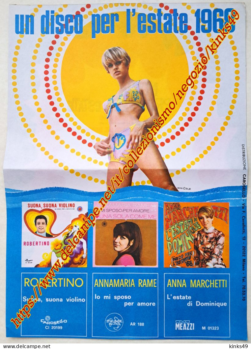 B252) CAROSELLO / ITALDISC / MEAZZI : Pagina Pubblicità "Un Disco Per L'Estate 1968" - Plakate & Poster