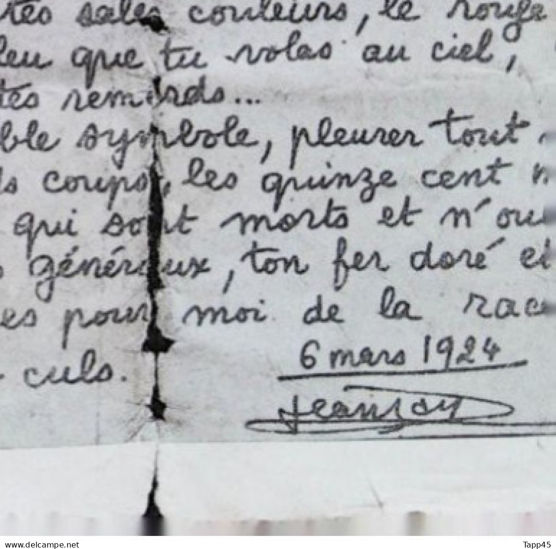 Militaria  >  Papier   >  Les Respects   > Le Drapeau >  " Jean Zay" 1924  >   Réf: Guil. C 1 - Documents