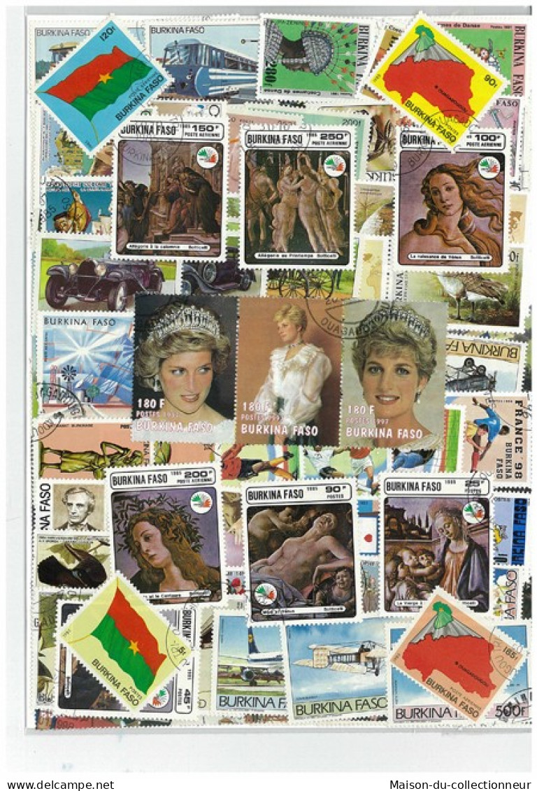 Collection De Timbres Burkina Faso Oblitérés 25 Timbres Différents - Burkina Faso (1984-...)