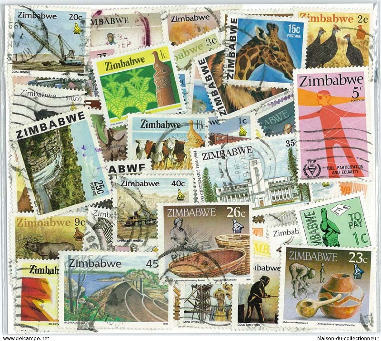 Collection De Timbres Zimbabwe Oblitérés 25 Timbres Différents - Zimbabwe (1980-...)