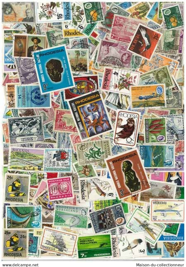 Collection De Timbres Rhodesie Oblitérés 100 Timbres Différents - Zambie (1965-...)