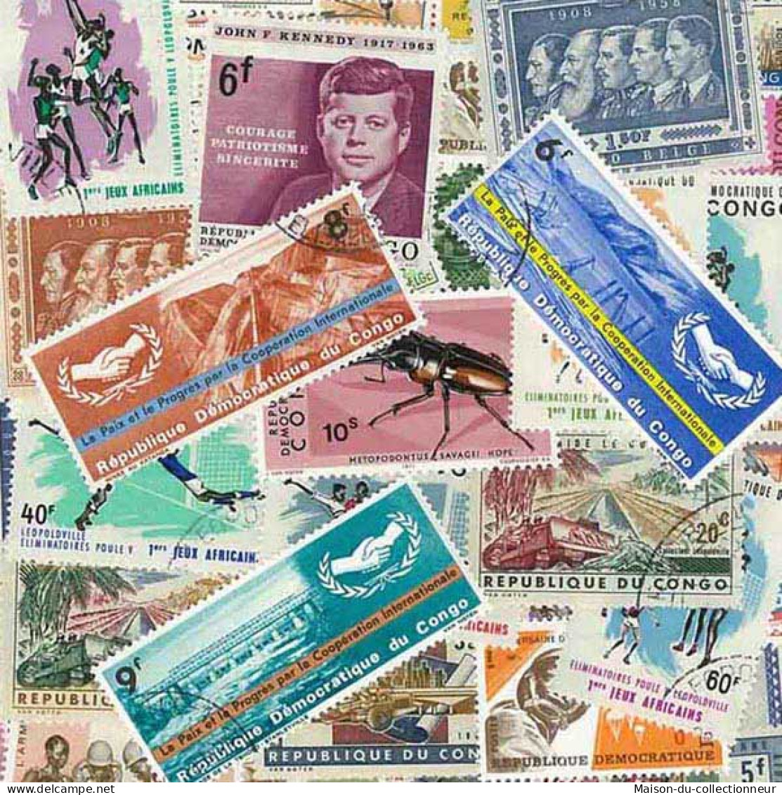 Collection De Timbres Congo Belge Oblitérés 200 Timbres Différents - Other & Unclassified