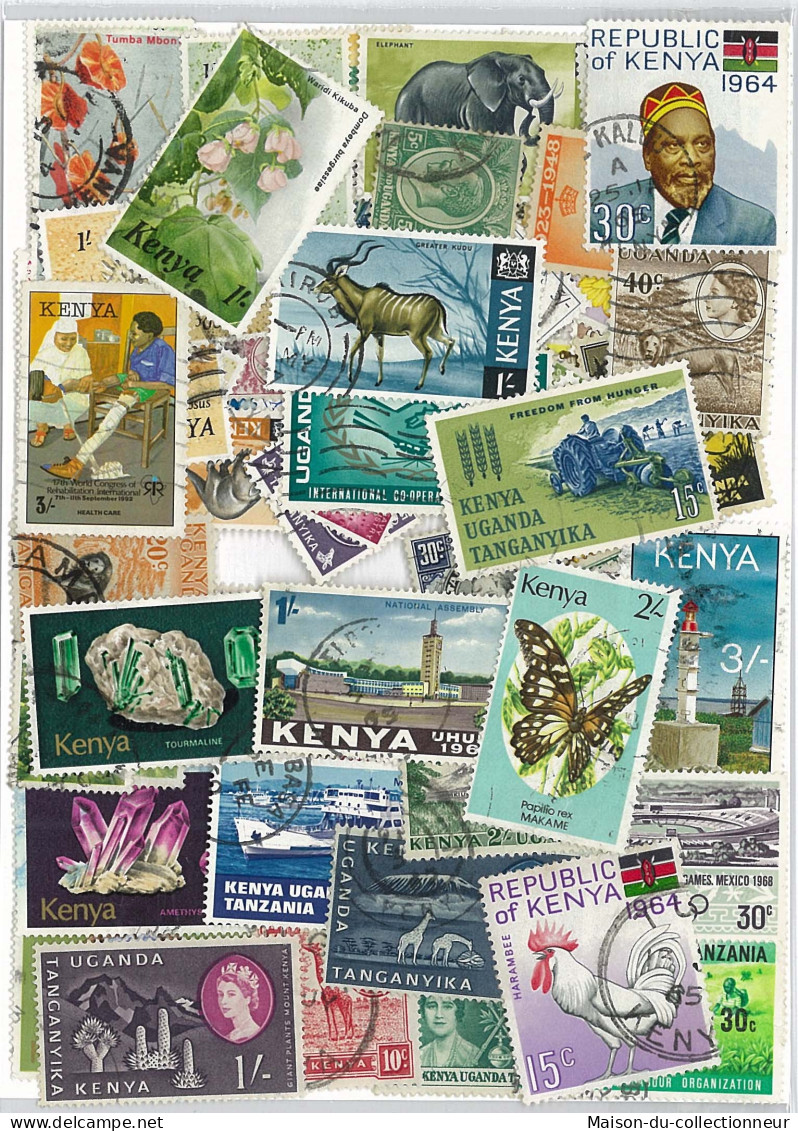 Collection De Timbres Kenya Oblitérés 100 Timbres Différents - Kenya (1963-...)