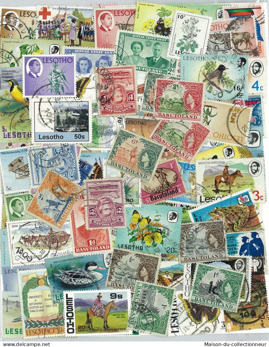 Collection De Timbres Basoutoland Et Lesotho Oblitérés 200 Timbres Différents - Lesotho (1966-...)