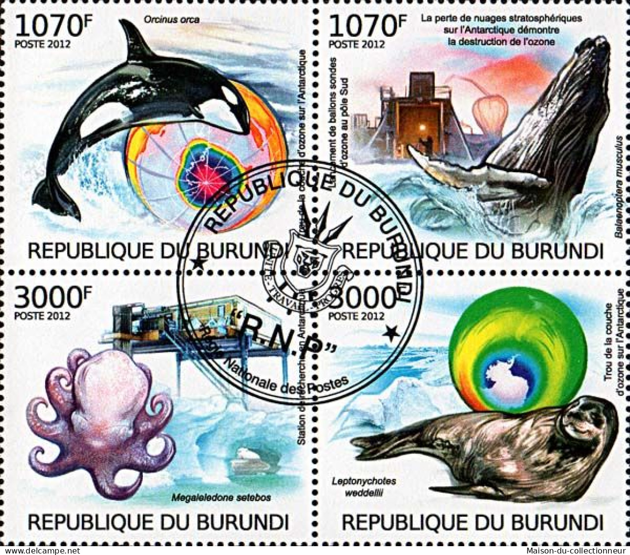 Timbres Thématiques Burundi No 1612/15 Oblitérés Ecologie,Polaire - Colecciones